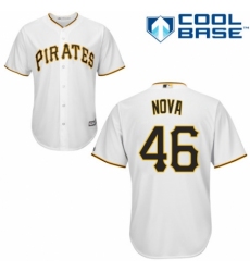 Youth Majestic Pittsburgh Pirates #46 Ivan Nova Authentic White Home Cool Base MLB Jersey