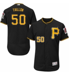 Men's Majestic Pittsburgh Pirates #50 Jameson Taillon Black Alternate Flex Base Authentic Collection MLB Jersey