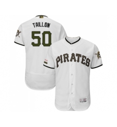 Men's Pittsburgh Pirates #50 Jameson Taillon White Alternate Authentic Collection Flex Base Baseball Jersey