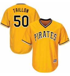 Youth Majestic Pittsburgh Pirates #50 Jameson Taillon Replica Gold Alternate Cool Base MLB Jersey