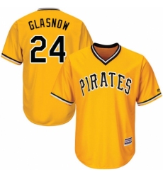Youth Majestic Pittsburgh Pirates #24 Tyler Glasnow Authentic Gold Alternate Cool Base MLB Jersey