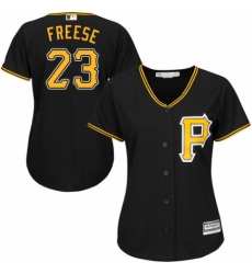 Women's Majestic Pittsburgh Pirates #23 David Freese Authentic Black Alternate Cool Base MLB Jersey