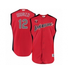 Men's Minnesota Twins #12 Jake Odorizzi Authentic Red American League 2019 Baseball All-Star Jersey