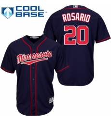 Men's Majestic Minnesota Twins #20 Eddie Rosario Replica Navy Blue Alternate Road Cool Base MLB Jersey