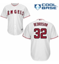 Youth Majestic Los Angeles Angels of Anaheim #32 Cam Bedrosian Replica White Home Cool Base MLB Jersey