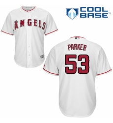 Men's Majestic Los Angeles Angels of Anaheim #53 Blake Parker Replica White Home Cool Base MLB Jersey