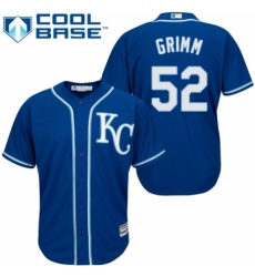 Men's Majestic Kansas City Royals #52 Justin Grimm Replica Blue Alternate 2 Cool Base MLB Jersey