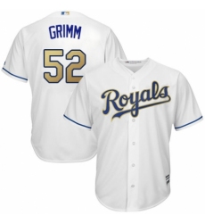 Men's Majestic Kansas City Royals #52 Justin Grimm Replica White Home Cool Base MLB Jersey