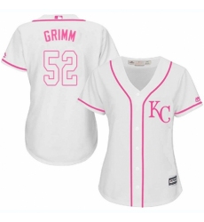 Women's Majestic Kansas City Royals #52 Justin Grimm Authentic White Fashion Cool Base MLB Jersey