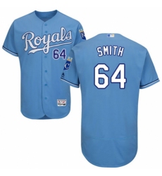 Men's Majestic Kansas City Royals #64 Burch Smith Light Blue Alternate Flex Base Authentic Collection MLB Jersey