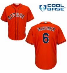 Men's Majestic Houston Astros #6 Jake Marisnick Replica Orange Alternate Cool Base MLB Jersey