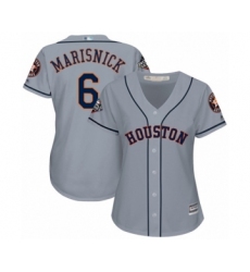 Women's Houston Astros #6 Jake Marisnick Authentic Grey Road Cool Base 2019 World Series Bound Baseball Jersey