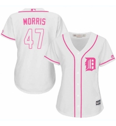 Women's Majestic Detroit Tigers #47 Jack Morris Replica White Fashion Cool Base MLB Jersey