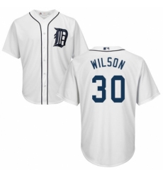 Men's Majestic Detroit Tigers #30 Alex Wilson Replica White Home Cool Base MLB Jersey