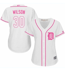 Women's Majestic Detroit Tigers #30 Alex Wilson Authentic White Fashion Cool Base MLB Jersey