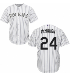Men's Majestic Colorado Rockies #24 Ryan McMahon Replica White Home Cool Base MLB Jersey