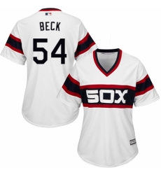 Women's Majestic Chicago White Sox #54 Chris Beck Authentic White 2013 Alternate Home Cool Base MLB Jersey