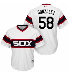Youth Majestic Chicago White Sox #58 Miguel Gonzalez Replica White 2013 Alternate Home Cool Base MLB Jersey