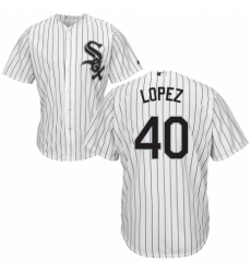 Youth Majestic Chicago White Sox #40 Reynaldo Lopez Authentic White Home Cool Base MLB Jersey