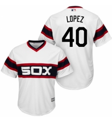 Youth Majestic Chicago White Sox #40 Reynaldo Lopez Replica White 2013 Alternate Home Cool Base MLB Jersey