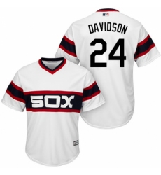 Men's Majestic Chicago White Sox #24 Matt Davidson Replica White 2013 Alternate Home Cool Base MLB Jersey