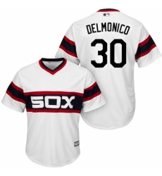 Men's Majestic Chicago White Sox #30 Nicky Delmonico Replica White 2013 Alternate Home Cool Base MLB Jersey