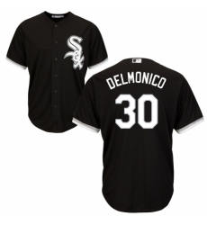 Youth Majestic Chicago White Sox #30 Nicky Delmonico Authentic Black Alternate Home Cool Base MLB Jersey