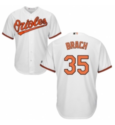 Youth Majestic Baltimore Orioles #35 Brad Brach Replica White Home Cool Base MLB Jersey