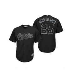 Women's Baltimore Orioles #25 Anthony Santander Agua Blanca Black 2019 Players Weekend Replica Jersey
