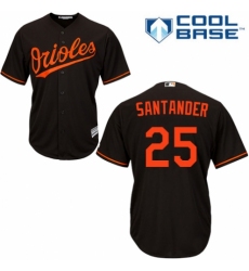 Youth Majestic Baltimore Orioles #25 Anthony Santander Authentic Black Alternate Cool Base MLB Jersey