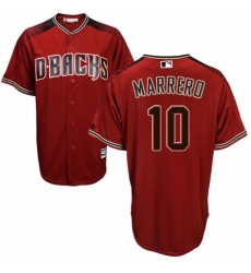 Men's Majestic Arizona Diamondbacks #10 Deven Marrero Authentic Red/Brick Alternate Cool Base MLB Jersey