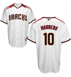 Men's Majestic Arizona Diamondbacks #10 Deven Marrero Authentic White Home Cool Base MLB Jersey