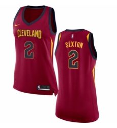 Women's Nike Cleveland Cavaliers #2 Collin Sexton Authentic Maroon NBA Jersey - Icon Edition