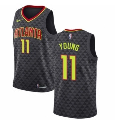 Women's Nike Atlanta Hawks #11 Trae Young Swingman Black NBA Jersey - Icon Edition