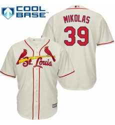 Men's Majestic St. Louis Cardinals #39 Miles Mikolas Replica Cream Alternate Cool Base MLB Jersey