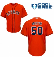 Men's Majestic Houston Astros #50 Charlie Morton Replica Orange Alternate Cool Base MLB Jersey