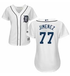 Women's Majestic Detroit Tigers #77 Joe Jimenez Authentic White Home Cool Base MLB Jersey