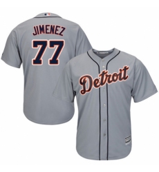 Youth Majestic Detroit Tigers #77 Joe Jimenez Replica Grey Road Cool Base MLB Jersey