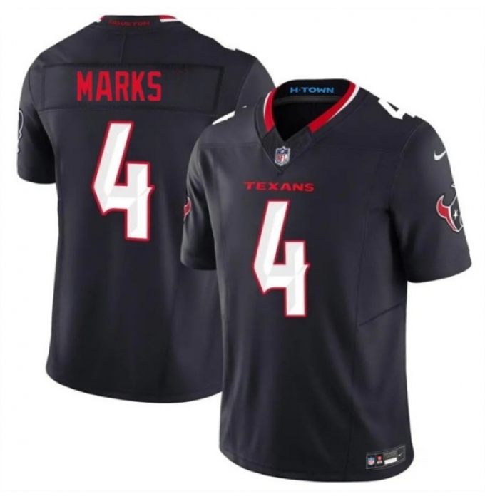 Men's Houston Texans #4 Woody Marks Navy 2nd Alternate 2026 F.U.S.E. Vapor Limited Stitched Football Jersey