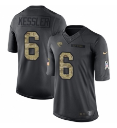 Men's Nike Jacksonville Jaguars #6 Cody Kessler Limited Black 2016 Salute to Service NFL Jersey