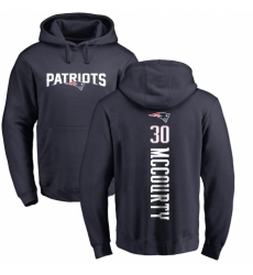 NFL Nike New England Patriots #30 Jason McCourty Navy Blue Backer Pullover Hoodie