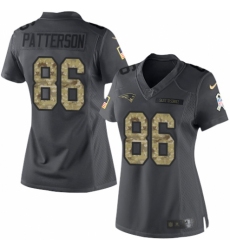 Women's Nike New England Patriots #86 Cordarrelle Patterson Limited Black 2016 Salute to Service NFL Jersey