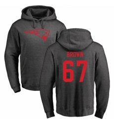 NFL Nike New England Patriots #67 Trent Brown Ash One Color Pullover Hoodie