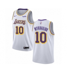 Women's Los Angeles Lakers #10 Sviatoslav Mykhailiuk Authentic White Basketball Jersey - Association Edition