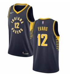 Men's Nike Indiana Pacers #12 Tyreke Evans Swingman Navy Blue NBA Jersey - Icon Edition