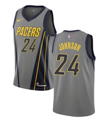 Youth Nike Indiana Pacers #24 Alize Johnson Swingman Gray NBA Jersey - City Edition