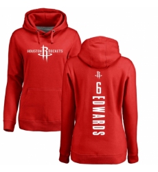 NBA Women's Nike Houston Rockets #6 Vincent Edwards Red Backer Pullover Hoodie