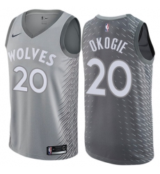 Women's Nike Minnesota Timberwolves #20 Josh Okogie Swingman Gray NBA Jersey - City Edition
