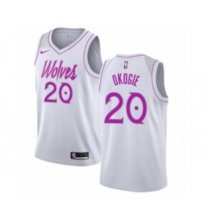 Youth Nike Minnesota Timberwolves #20 Josh Okogie White Swingman Jersey - Earned Edition
