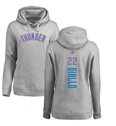 NBA Women's Nike Oklahoma City Thunder #22 Hamidou Diallo Ash Backer Pullover Hoodie